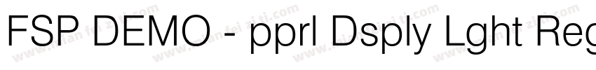 FSP DEMO - pprl Dsply Lght Regular字体转换